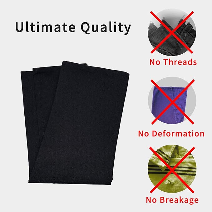 Restaurant Cloth Napkins Set of 12 Pack, Dinner Napkins Cloth Washable 20 x 20 Ins, MJS Commercial Quality, Reusable Table Napkins Cloth, Non-iron, No Fade, Easy to Remove Stains, Carbon Black