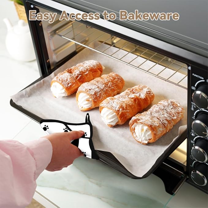 Cute Black Cats Pot Holders Set of 2,Kitchen Heat Resistant Potholder for Microwave Cooking Baking Oven and BBQ