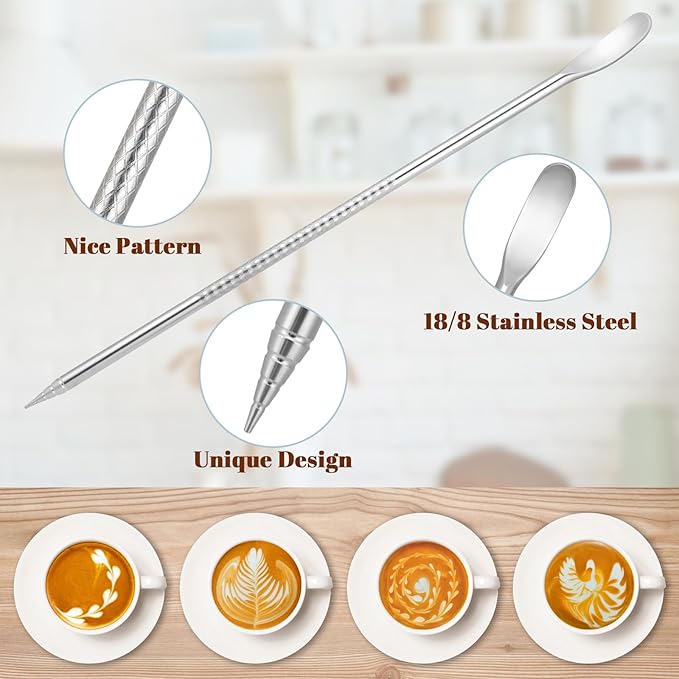 Amrules Milk Frothing Pitcher, 12 oz Milk Frother Cup with Clear Scale, 304 Stainless Steel Cappuccino Espresso Machine Accessories for Barista Coffee Bar with Latte Art Pen, Orange