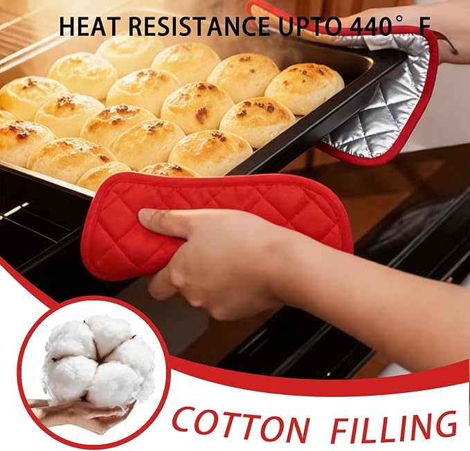 4 Pack Pot Holders for Kitchen Clearance Oven Potholders Sets for Kitchens Hot Pads for Kitchen Countertops Heat Resistant Red