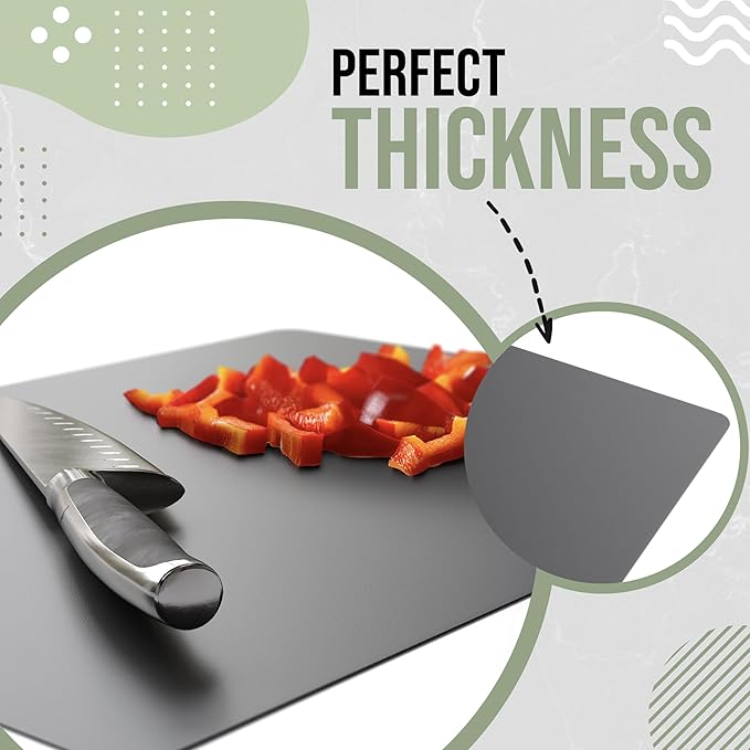 Crown Display Disposable Cutting Boards for Kitchen 15 Count Black Cutting Board 10 Inch X 13.5 Inch Flexible Cutting Boards For Kitchen ~ Patent Pending ~ Recyclable Disposable Cutting Board Sheets
