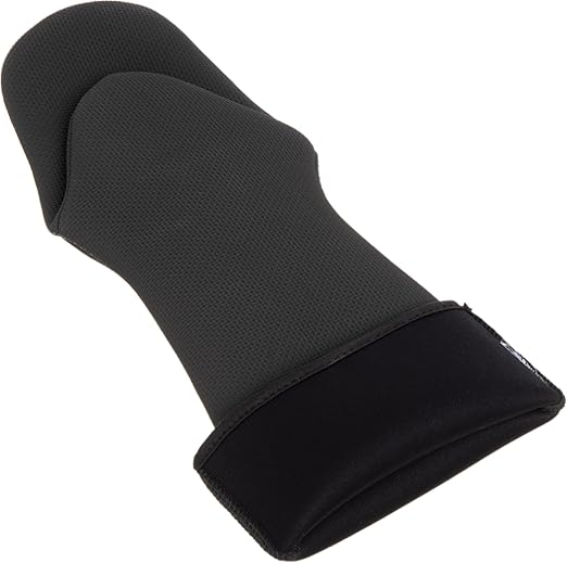 San Jamar UPM17BK Textured Neoprene Ultigrips Oven Mitt with WebGuard, 17" Length, Black