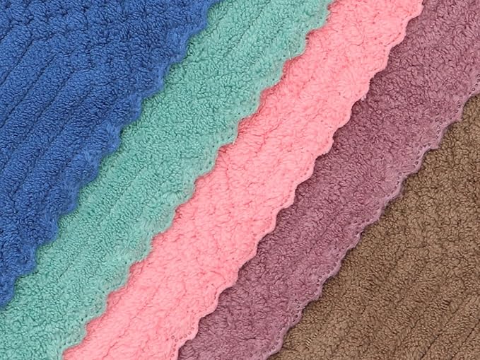 Microfiber Cleaning Cloth Lint Free Cleaning Rags, 10 Pack Fast Drying Dish Rags for Cleaning, Super Absorbent Kitchen Dish Cloths for Wash Dishes,12 in x 12 in, Mix Color
