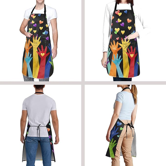 Funny Apron Polyester Grooming Aprons with Pocket for Cooking Kitchen Grilling Adults