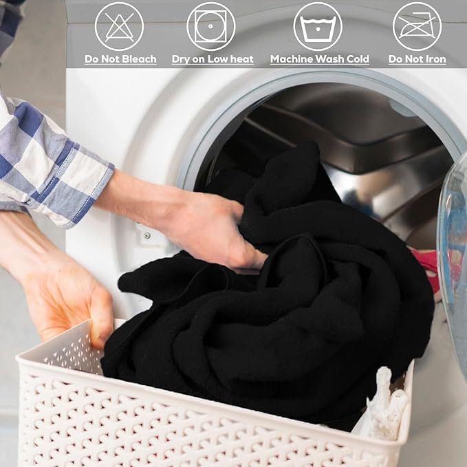 GOLD TEXTILES Premium Bath Towels Set (Pack of 4,27 x 54) 100% Ring-Spun Cotton Bathroom Towels for Hotel, Spa, Soft and Absorbent (27 x 54, Black - 4 Pcs)