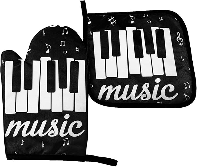 Oven Mitts and Pot Holders Sets of 2, Funny Oven Mitt, Cute Housewarming Gift, Thanksgiving Oven Mitts, Christmas Kitchen Gifts，Kitchen Gifts for Men