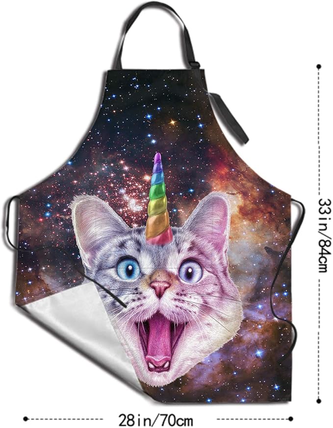 Funny Apron Polyester Grooming Aprons with Pocket for Cooking Kitchen Grilling Adults