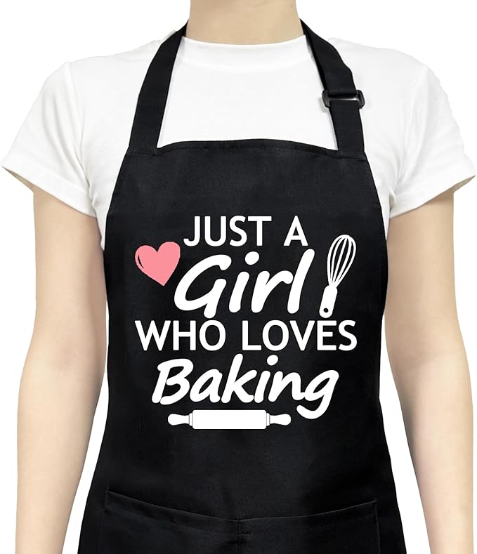 Funny Aprons for Women with Pockets, Cute Cooking Baking Kitchen Aprons for Mom Chef, Gifts for Birthday Christmas