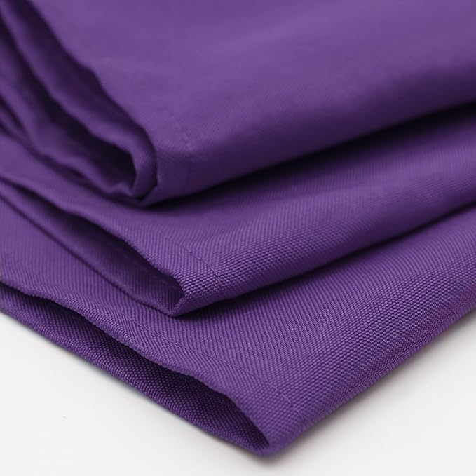 Your Chair Covers Cloth Polyester Napkins, 20 x 20 Inch, Washable Dinner Fabric Linen Napkins with Hemmed Edges for Restaurant, Wedding and Holiday Pack of 10 (Purple)