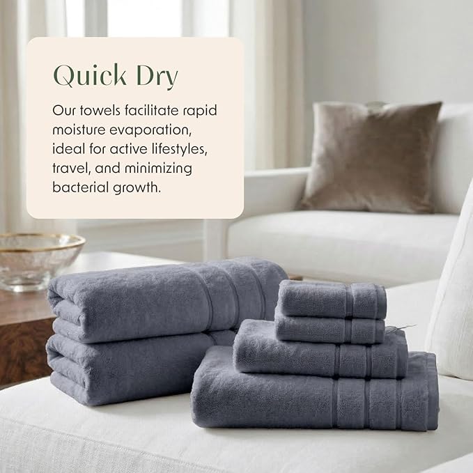 Springtree Home Luxury Turkish Cotton Bath Towels | 100% Turkish Cotton | Premium Bath Towels | Ultra Soft Thick Plush & Highly Absorbent | Luxury Hotel & Spa Quality Bathroom Towels | Dusk