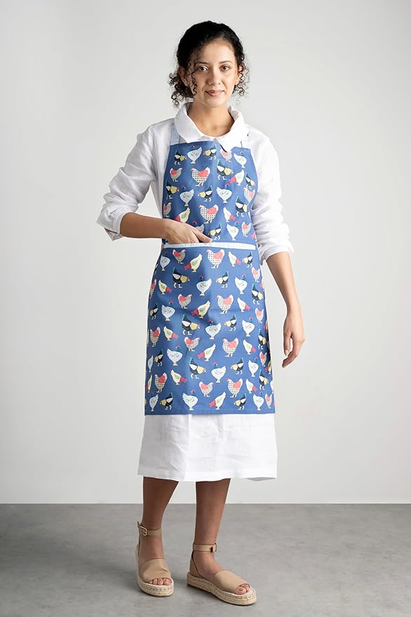 Maison d' Hermine 100% Cotton Apron for women with Pocket Kitchen Chef Apron for Men Cooking Mothers Day Gifts