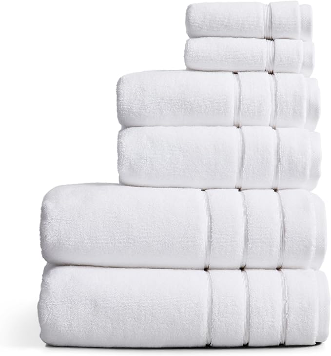 Springtree Home Luxury Turkish Cotton Bath Towels Set | 100% Turkish Cotton | Premium Bath Towels | Ultra Soft Thick Plush & Highly Absorbent | Luxury Hotel & Spa Bathroom Towels | Alpine White