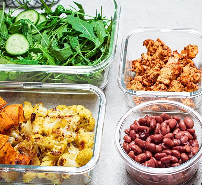 30 Pieces Glass Food Storage Containers with Upgraded Snap Locking Lids,Glass Meal Prep Containers Set - Airtight Lunch Containers, Microwave, Oven, Freezer and Dishwasher Friendly (Green)