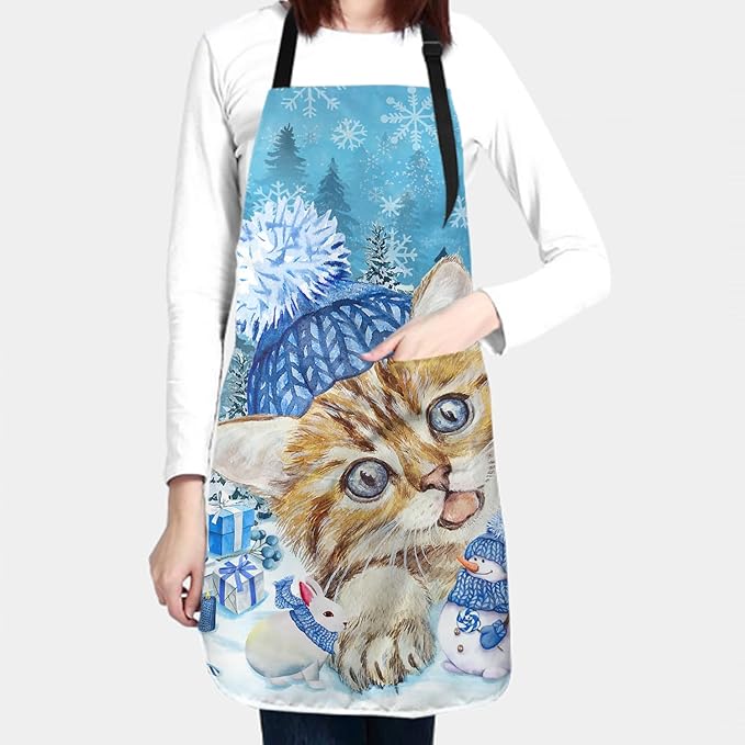 Imiss Waterproof Stain-Resistant Cooking Chef Aprons for Grill BBQ Baking 27 X 31 Inch