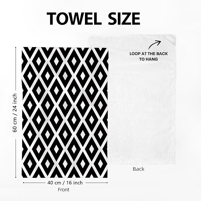 White Black Kitchen Towels Decorative Set of 4, Soft Absorbent Abstract Modern Dish Towels for Drying Dishes, Hand Drying Baking Cooking Cloth for Kitchen Bathroom Farmhouse Home Decor