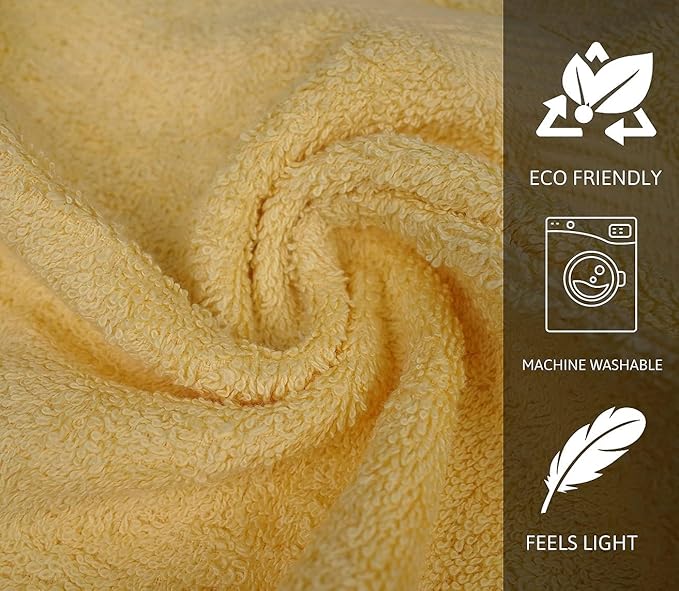 ZUPERIA 100% Cotton Bath Wash Cloths 24 Pack - 12" x 12"- Highly Absorbent Soft Washcloths for Face, Gym Towels, Hotel Spa Quality, Reusable Multipurpose (12 Multicolors)