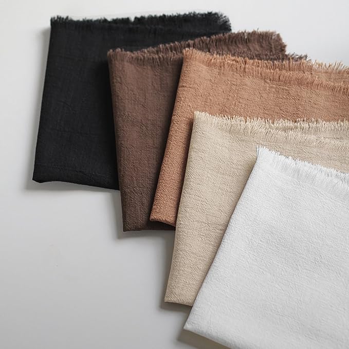 Handmade Cloth Napkins 100% Cotton Napkins with Fringe，Delicate Handmade Cloth Napkins for Dinners, Parties, Weddings and More，18 x 18 Inch Set of 12 - Black