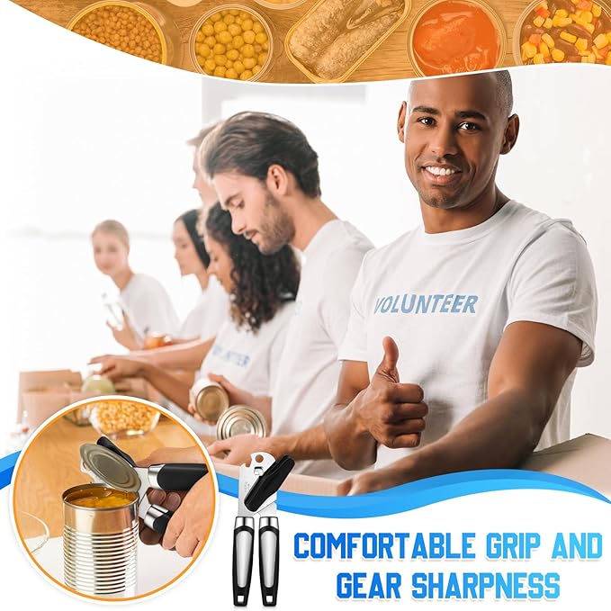 Gisafai 30 Pcs Manual Can Opener with Sharp Blade Smooth Edge Multifunctional Kitchen Gadget Handheld Openers Oversized Handheld Knob Can and Bottle Animals