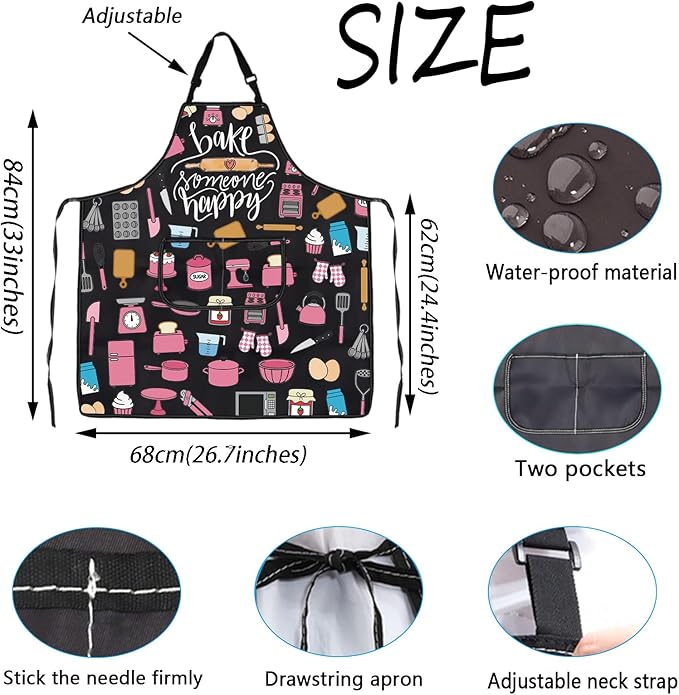 WSNANG Funny Baking Aprons with Pockets In My Baking Era Apron Bakers Gifts Pastry Chef Gift