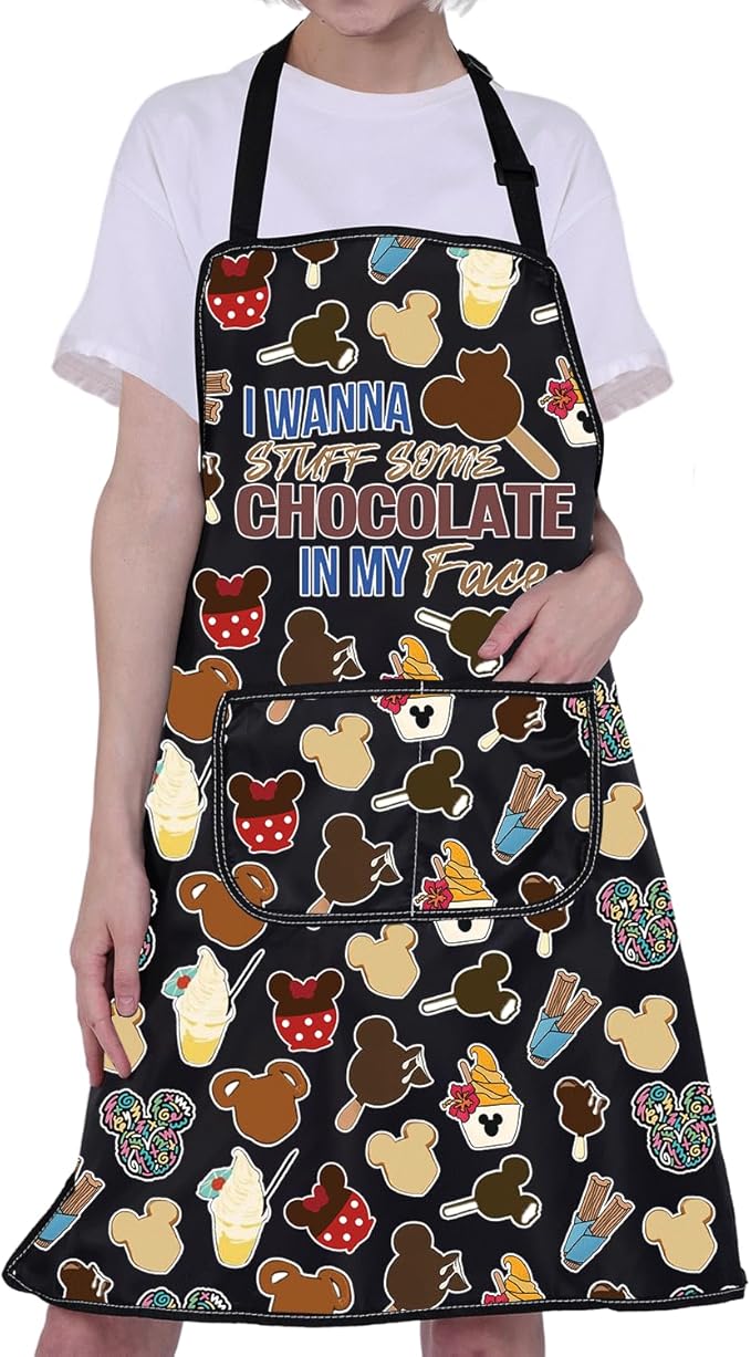 CMNIM Cartoon Mouse Aprons Mouse Cooking Aprons with Pockets Colorful Mouse Kitchen Baking Home Chef Aprons Mouse Lover Gifts