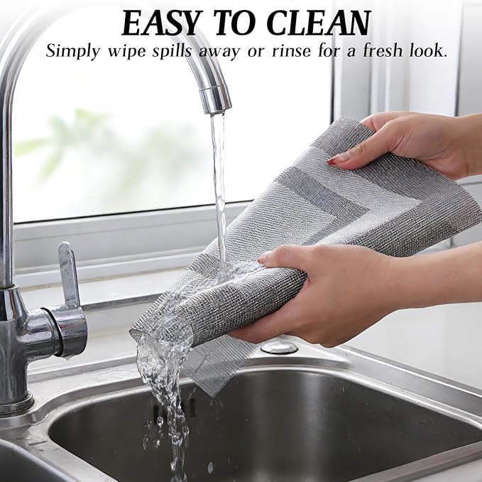 Timeet Gray Placemats Set of 8, Heat Resistant Non-Slip Place Mats, Durable Washable PVC Vinyl Woven Table Mats, Wipeable Placemats for Dining Table Easy to Clean