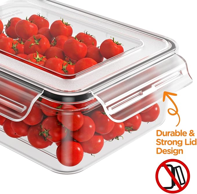 HOMETALL 52 Piece Airtight Food Storage Containers Set with Lids (26 Containers & 26 Lids),100% Leakproof Plastic Meal Prep Container Reusable, BPA Free Kitchen and Pantry Organization - Labels & Pen