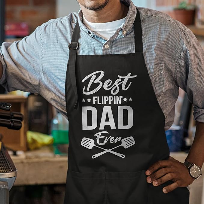 SANDJEST Men's Aprons with Pockets - Funny Aprons for Men BBQ, Kitchen, Cooking - Gifts for Birthday, Birthday