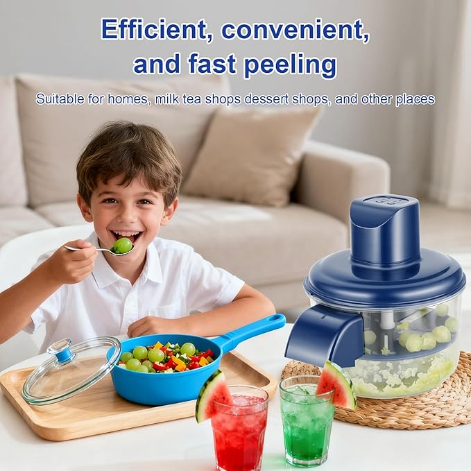 DZ Duozhan Electric Grape Peeler Fully Automatic Stainless Steel Peeling Machine - Easy Peeling of Garlic, Cherry Tomatoes in Home Kitchen