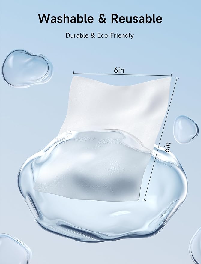 JSAUX 50 Pack Microfiber Cleaning Cloth (6 x 6 in), for Switch 2| Eye Glass Disposable Clean Cloth| Safe for Lens, Eyeglasses, Glasses, Screens, Camera, iPad, iPhone, Phone, Steam Deck, TV Screen