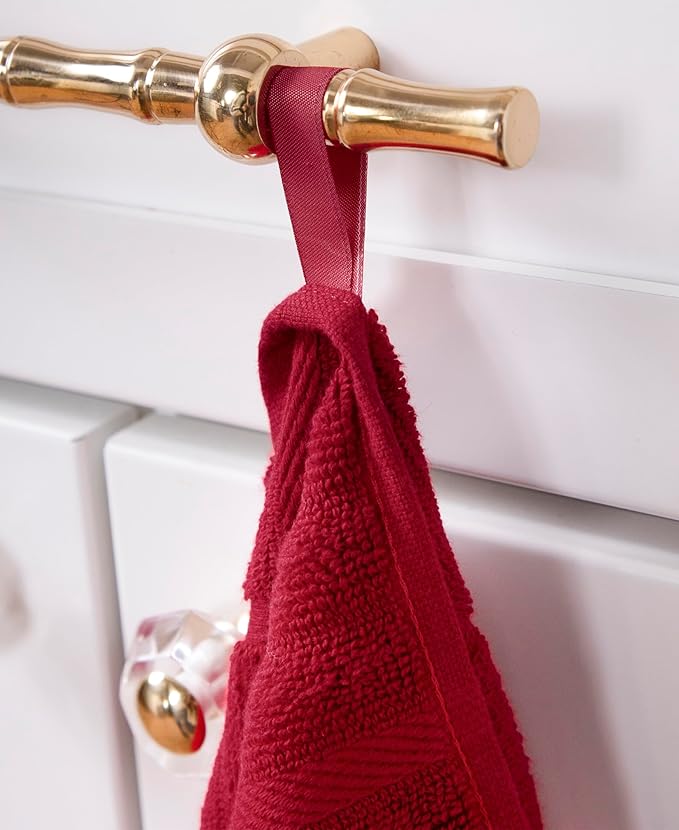 All-Clad Solid Kitchen Towels: Highly Absorbent, Super Soft Long Lasting - 100% Cotton, 17"x30" Tea Towels for Cleaning & Drying Dishes, Pans, Glassware, or Countertops, (2-Pack), Chili