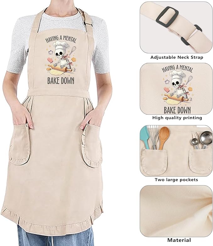 Kitchen Baking Apron for Women with Pocket,Fairy's Gift Funny Cooking Aprons with Pockets for Women,Thanksgiving Cute Sarcastic Womens Kitchen Aprons for Kitchen Cooking
