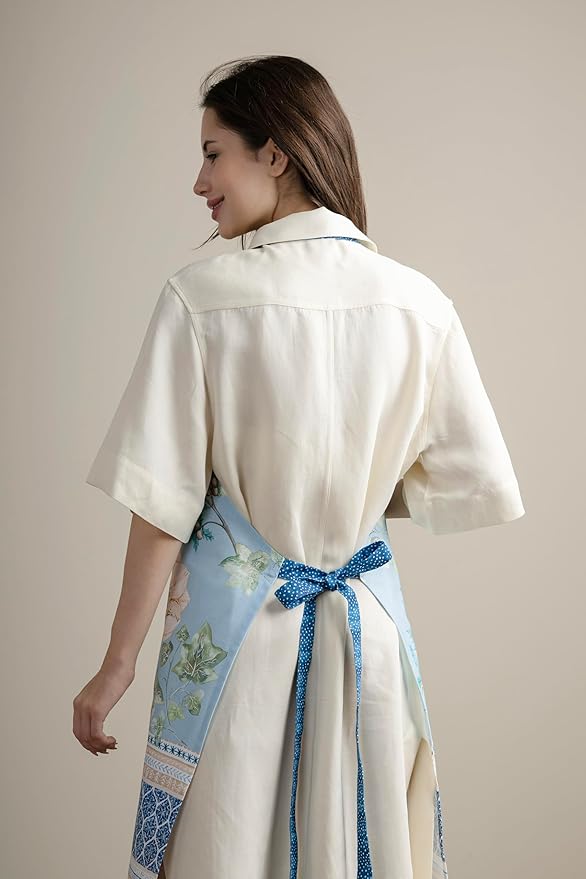 Maison d' Hermine 100% Cotton Apron for women with Pocket Kitchen Chef Apron for Men Cooking Mothers Day Gifts