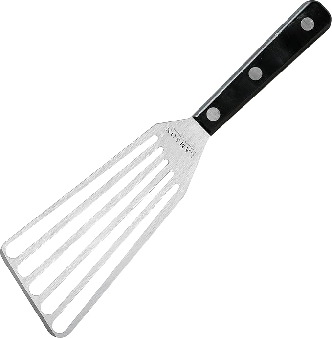 Lamson 3" x 6" Chef's Slotted Turner with Ultra Durable Handle - Left Hand