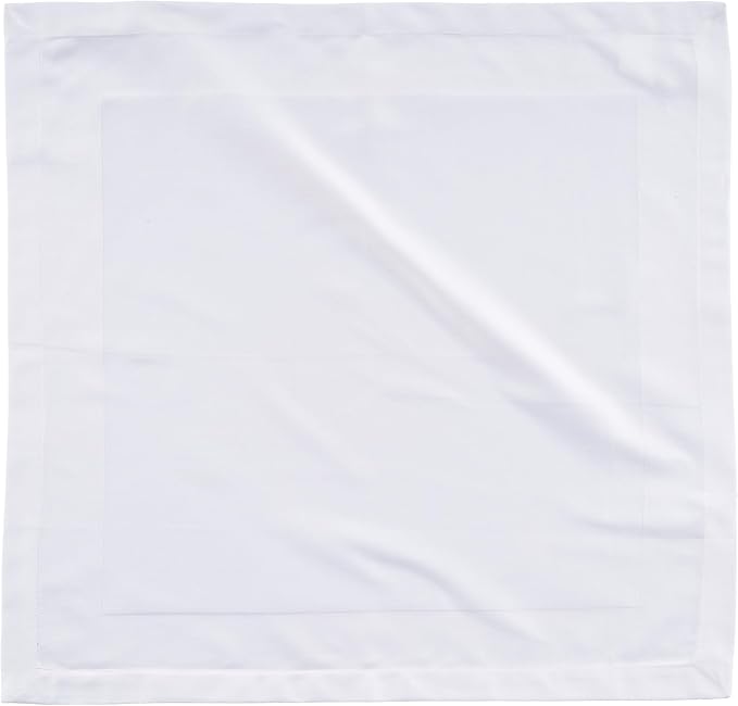 Fingercraft White Cloth Napkins Cotton High GSM Hotel Quality 20 in Oversized Set of 12 Stripe Easter Color