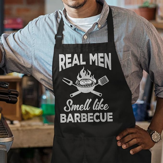 SANDJEST Funny Apron for Dad - Birthday Father’s Day Cooking Grilling Gifts for Mens