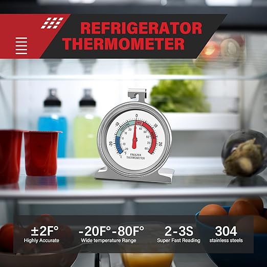 AWLKIM 5 Pack Professional Kitchen Food Thermometer Set – Includes Instant Read Digital Meat Thermometer, Oven-Safe, Ambient Oven Monitoring, Fridge & Candy/Deep Fry for Cooking, BBQ, Baking