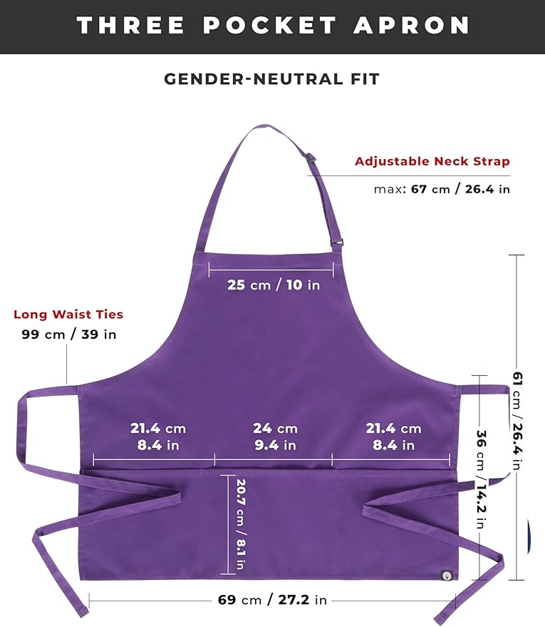 Chef Works Unisex Three Pocket Apron