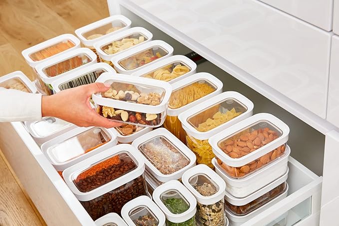 EMSA Optima N1142300 2.2 Litre Rectangular Dry Food Storage Container 100% Hygienic 100% Airtight BPA Free