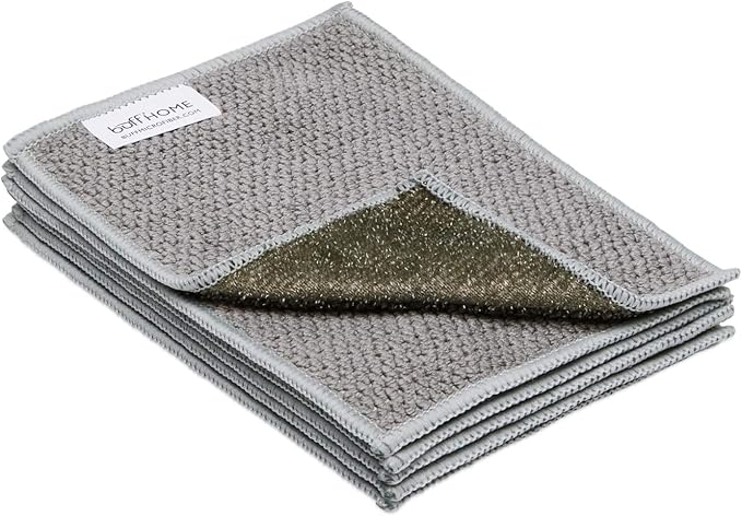 Microfiber Dish Cloths | Scrubs & Cleans: Dishes, Sinks, Counters, Stove Tops | Easy Rinsing | Machine Washable | 6 Pack (Size 4 x 6 inches)