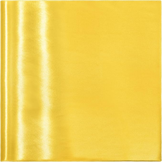 KKJIAF Gold Silky Satin Napkins (12 Pieces, 17x17 Inches),Washable Polyester Square Table Napkins for Wedding Dinner Party Decoration