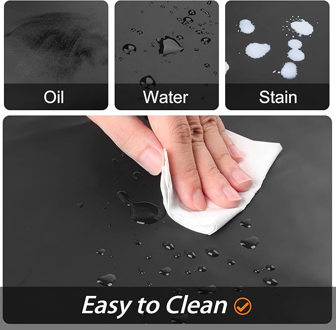 Gotega Waterproof Rubber Vinyl Apron Adjustable Dishwasher Apron - Apron for Women Men Heavy Duty Work Apron
