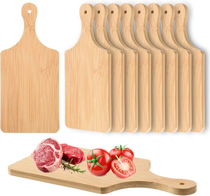 36 Pcs Thicken Bamboo Cutting Board Bulk 11x5 Inch Personalized Wood Chopping Board Customized Laser Engraving Serving Charcuterie Boards for Wedding Mother's Day Housewarming Present,0.39" Thick