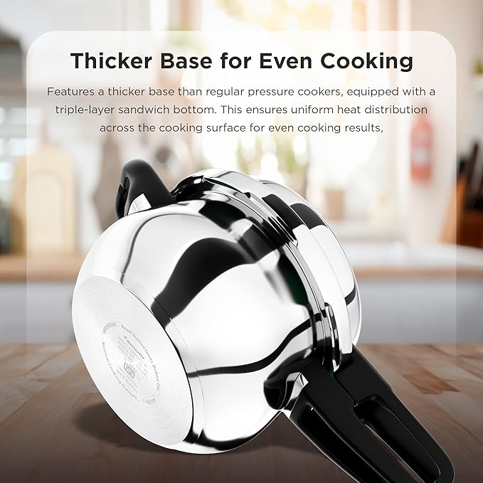 Butterfly Stainless Steel 3-Liter Curve Pressure Cooker