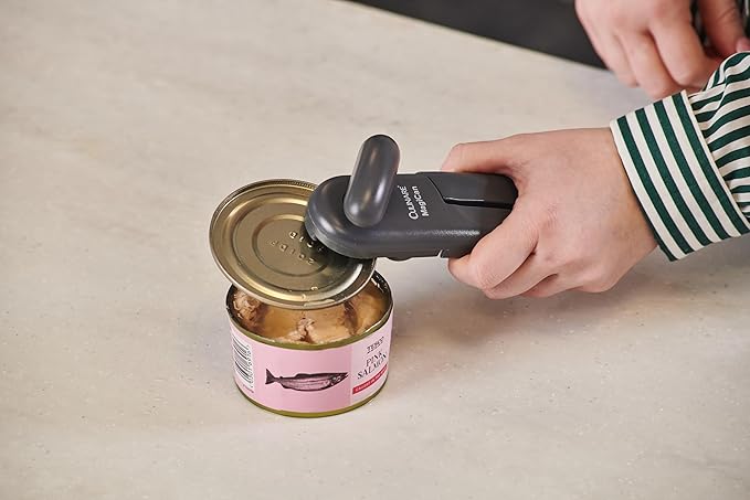Culinare MagiCan Manual Tin Opener – Stainless Steel Cutting Wheel, Ergonomic Handle for Safe, Easy Can Opening – Lightweight, No Sharp Edges, Grey – Trusted Kitchen Essential