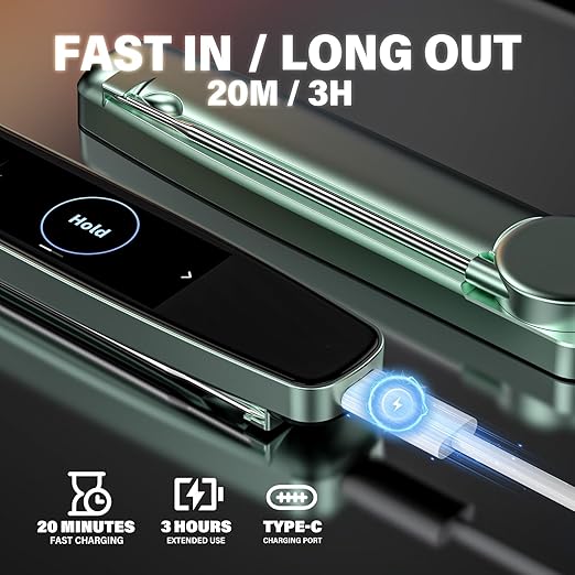 AWLKIM Instant Read Meat Thermometer Digital, 3.8" Touchscreen No App Needed – Rechargeable Waterproof Kitchen Food Thermometer Probe for Cooking, Grill, BBQ, Candy, Oil Frying, ±0.5°F
