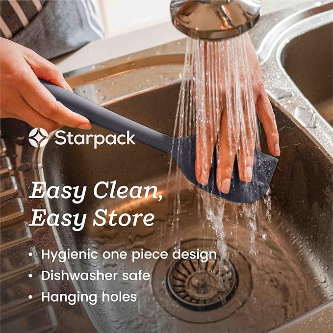 Starpack 'Ladle of Love' XL Premium Silicone Ladle Spoon - Soup High Heat Resistant to 600F - Kitchen Utensil for Serving, Non-Stick Cooking, LFGB Grade Rubber