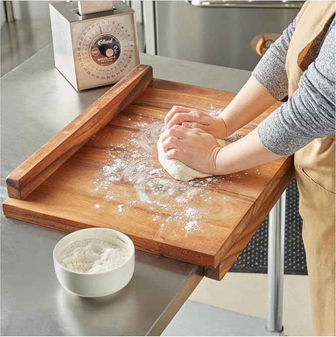 Ironwood Gourmet Double-Sided Countertop Lyon Pastry/Cutting Board With Gravy Groove, Acacia Wood 17.25 x 24 x 1.25 inches