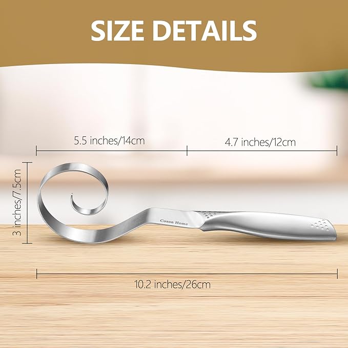 Seamless Danish Dough Whisk Stainless Steel, Hand Mixing Tool for Sourdough Bread Baking, Integrated Design, No Flour Residue Inside The Whisk After Used, A Good Baking Starter