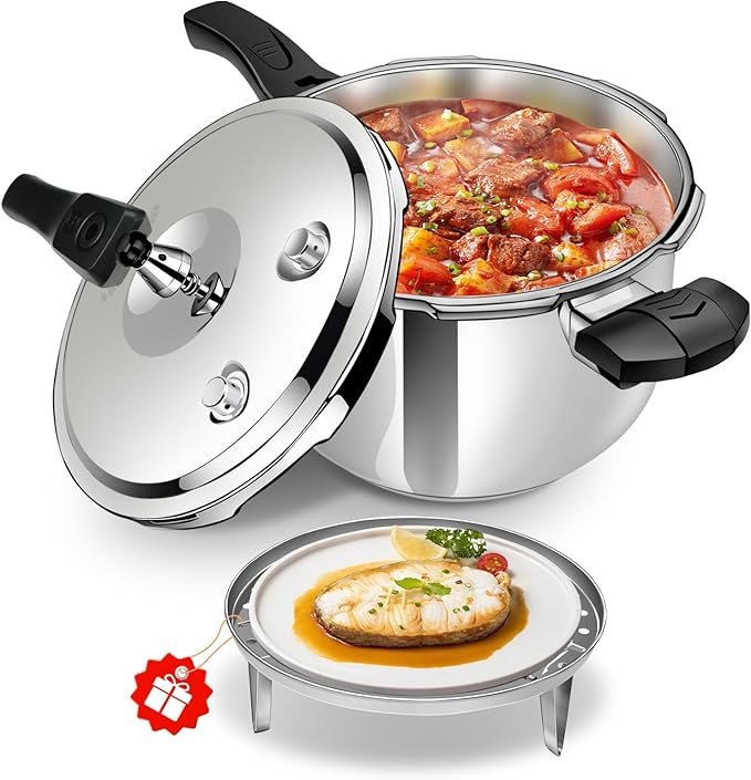 8-in-1 Stainless Steel Pressure Cooker 10 quart with 8 Safety Features -12 Quart, Fast & Even Cooking for Healthy Meals，pressure cooker 10+ quart ，large pressure cooker，olla express para cocinar