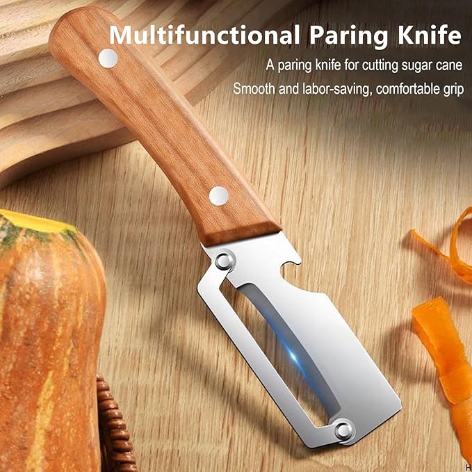 2026 New Multi-Functional Vegetable Peeler for Kitchen, Ultra-Sharp Stainless Steel Blade with Wooden Handle and Bottle Opener, For Vegetables or Fruits that Need to Be Peeled (2 Pcs)